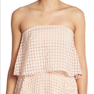 Tibi strapless top